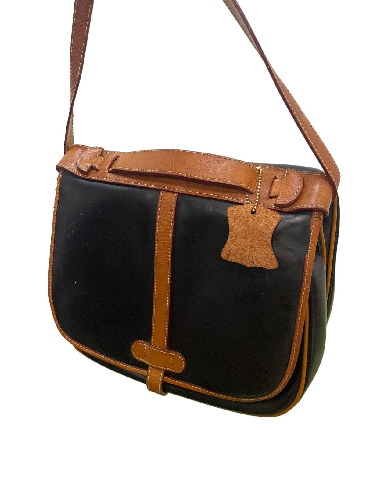 Genuine Leather Full Leather Patina Vtg Alice Italy Shoulder Bag 2🟩 Size ONE SIZE - 6 Thumbnail