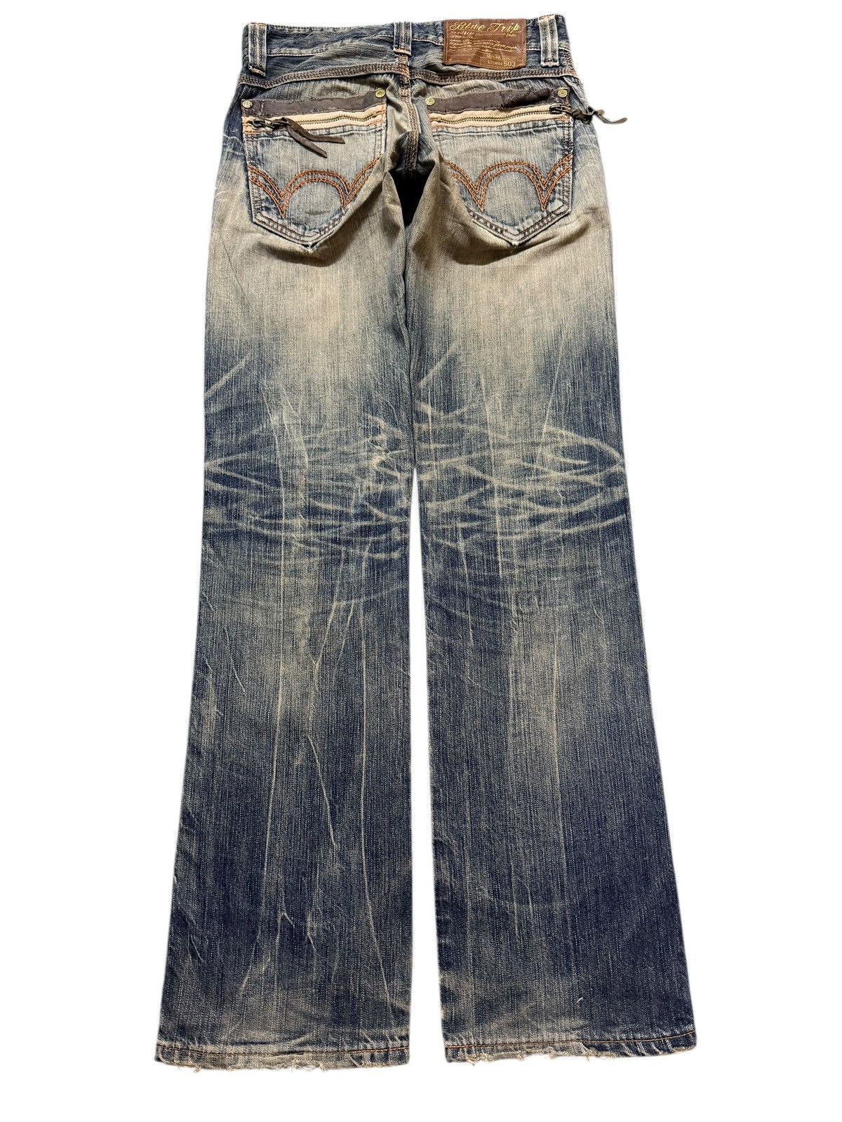 Edwin Vintage 90s Japan Edwin 503 Blue Faded Mud Wash Wide Leg Size US 30 / EU 46 - 2 Thumbnail