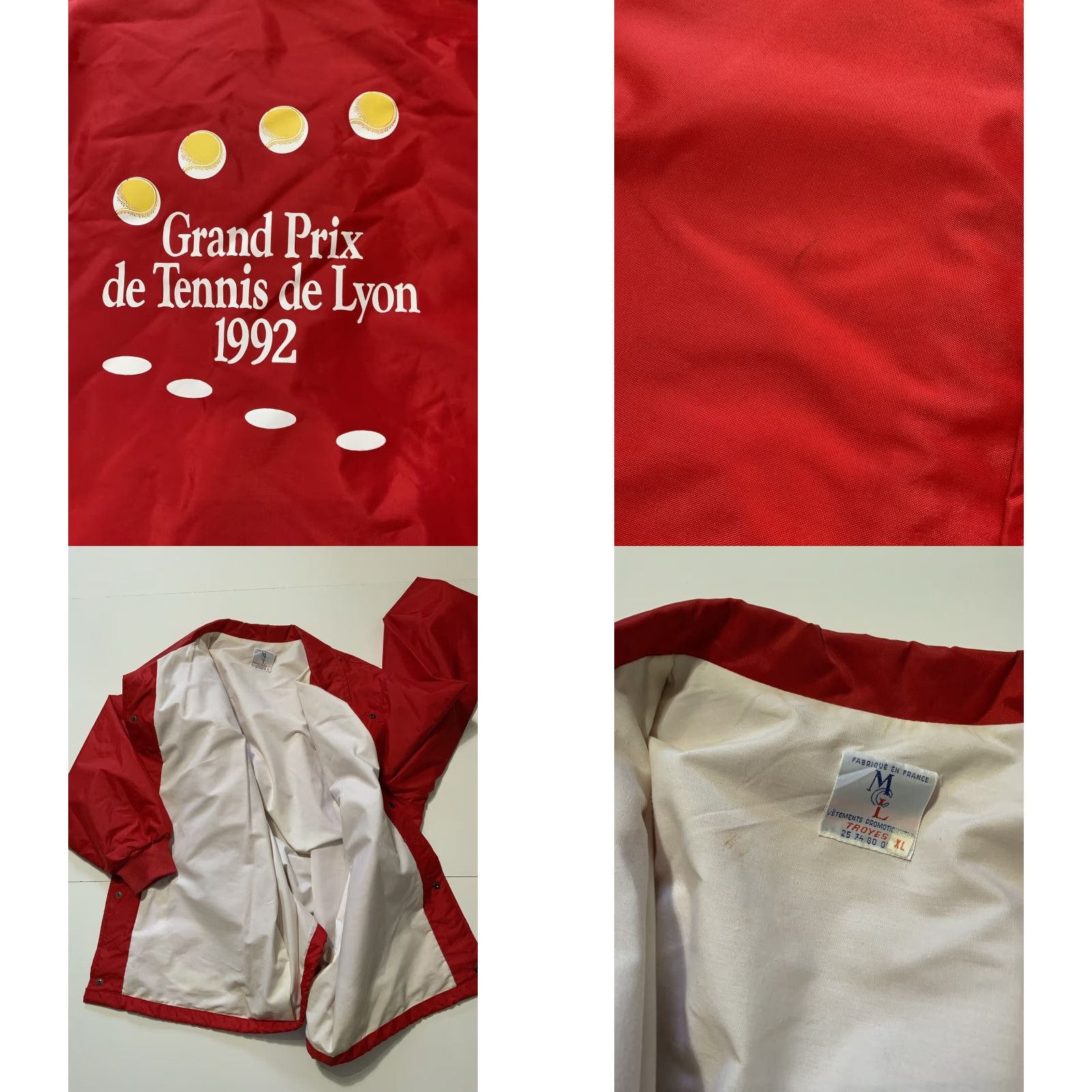 Vintage VINTAGE 1992 Grand Prix De Tennis De Lyon ATP Open Windbreaker Jacket XL Sz. XL Size US XL / EU 56 / 4 - 8 Thumbnail