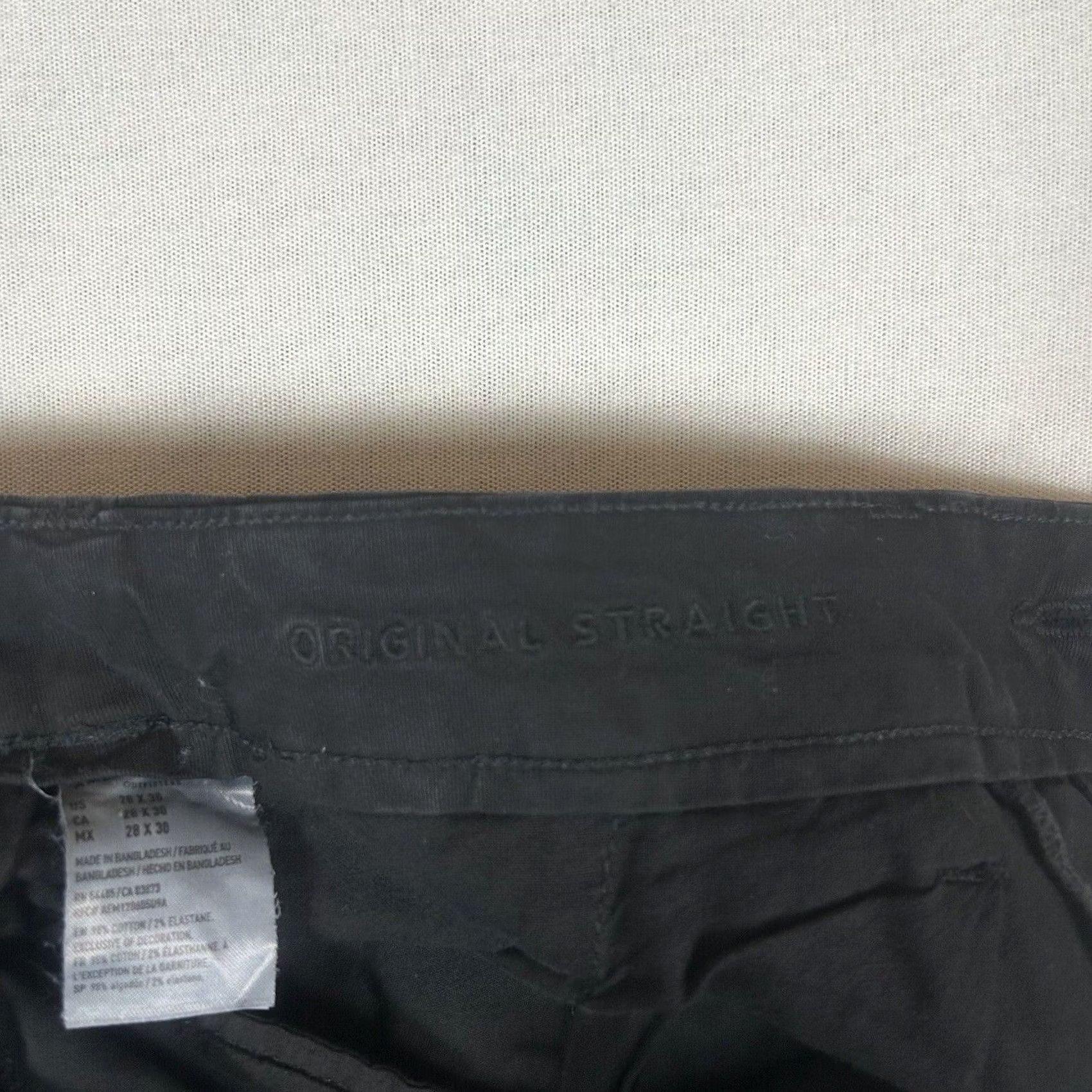 American Eagle Outfitters American Eagle Jeans Mens 28x30 Straight Regular Stretch Black Next Level Flex Original Rise Mid 10-12 In Inseam 30 AEO Size US 28 / EU 44 - 4 Thumbnail