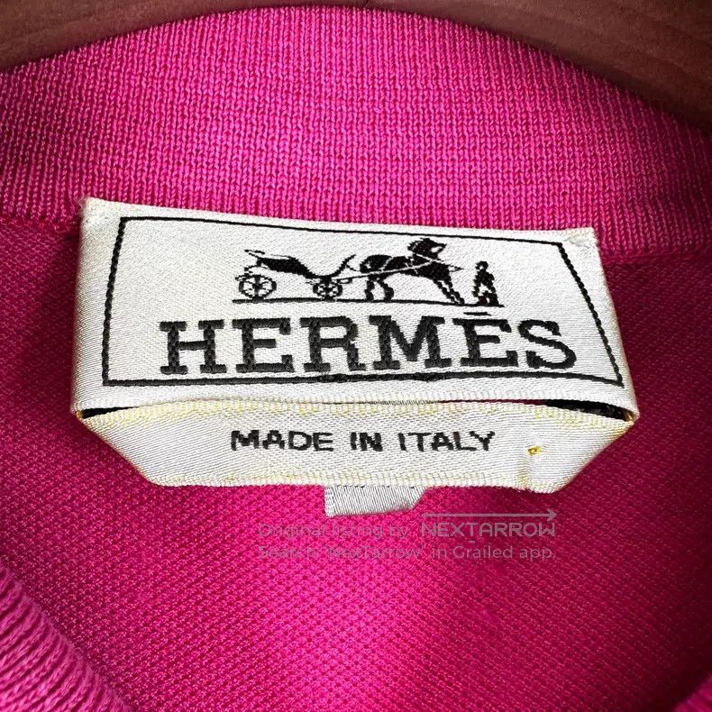 Hermes Hermes Rose pink pocket embroidery letter short-sleeved po Size S / US 4 / IT 40 - 5 Thumbnail