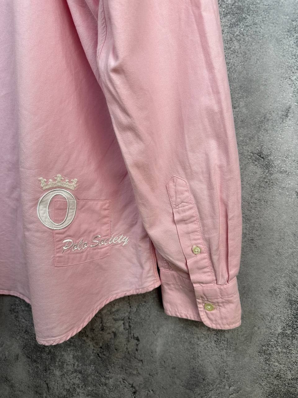 La Martina La Martina "Oxford Polo" Button Up Shirt Pink Crest Logo LS Size US L / EU 52-54 / 3 - 9 Thumbnail