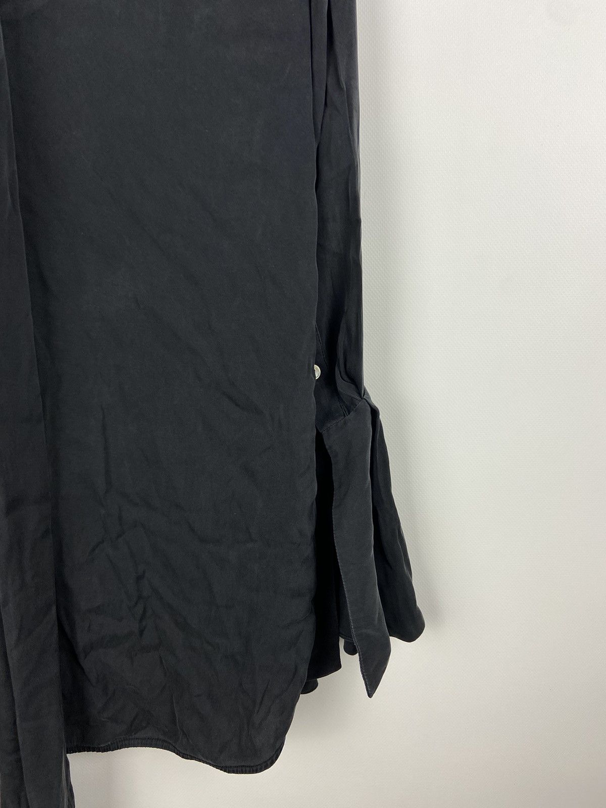 ELLERY Ellery Luxury Black Shirt Asymmetrical Long Sleeve Silk Size M / US 6-8 / IT 42-44 - 17 Thumbnail