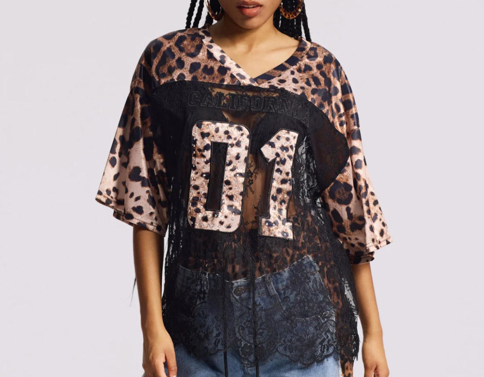 Other Authentic or California Edge Numbered Lace Sporty Jersey Top Size ONE SIZE - 1 Thumbnail
