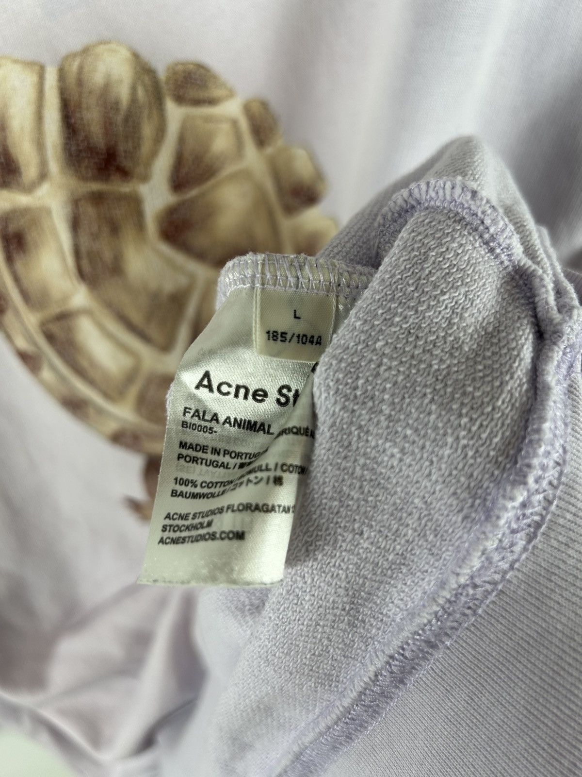 Acne Studios Acne Studios Turtle Print Hoodie Size US L / EU 52-54 / 3 - 6 Thumbnail