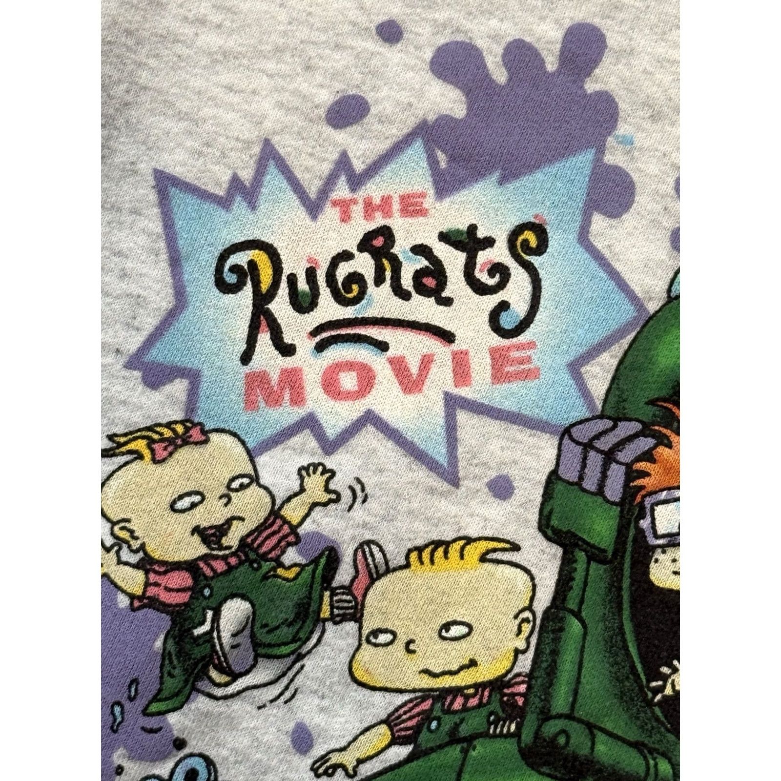 Nickelodeon VINTAGE Rugrats Sweatshirt Crewneck Unisex Adults Small/Medium Gray 90s Movie Graphic Print Chipmunk? Size US S / EU 44-46 / 1 - 5 Thumbnail