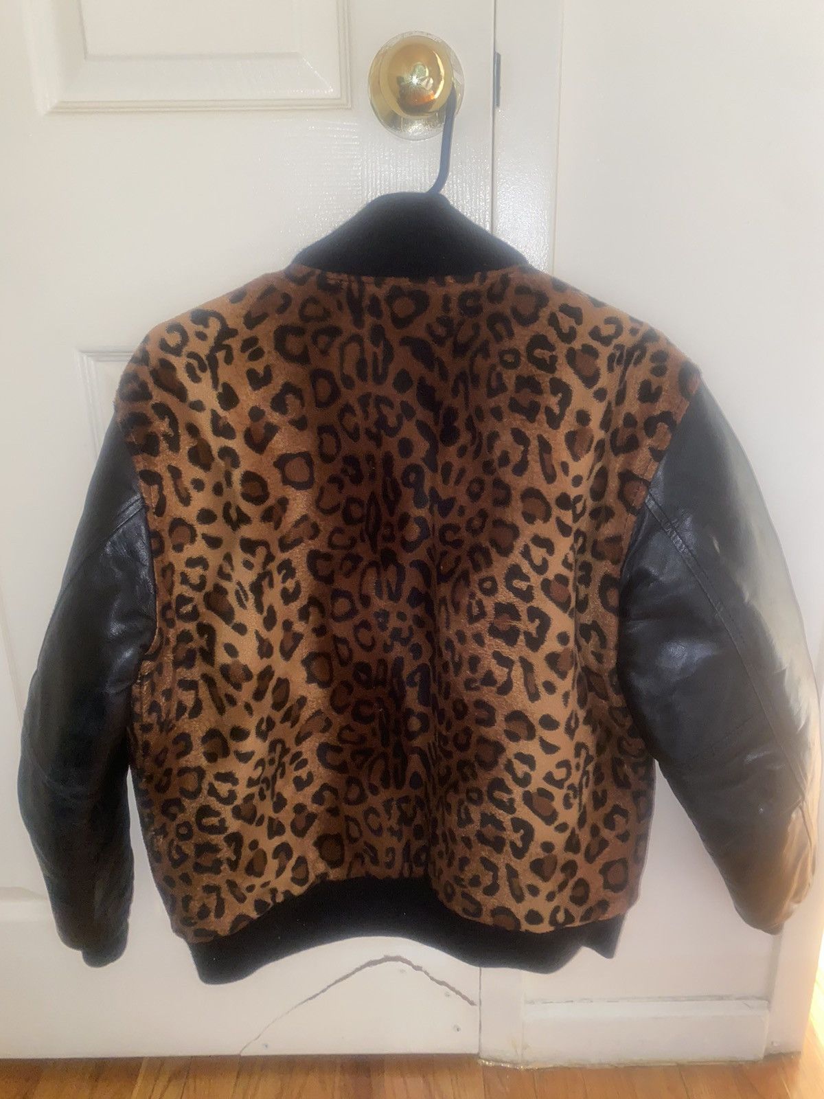 Vintage × WARDROBE.NYC Vintage cheetah print varsity jacket (sz-xs) Size US XS / EU 42 / 0 - 2 Thumbnail