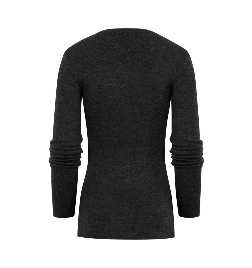 Toteme o1h1sh11225 Compact Knit Top in Grey Size XS / US 0-2 / IT 36-38 - 2 Thumbnail