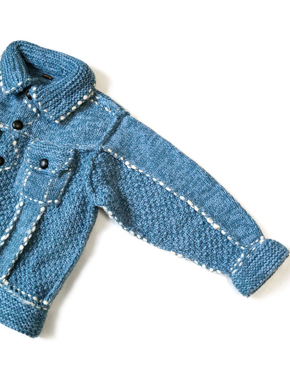 Kapital [OS] Wool Hand Knit Cowichan G Jean in Navy Size US L / EU 52-54 / 3 - 11 Thumbnail