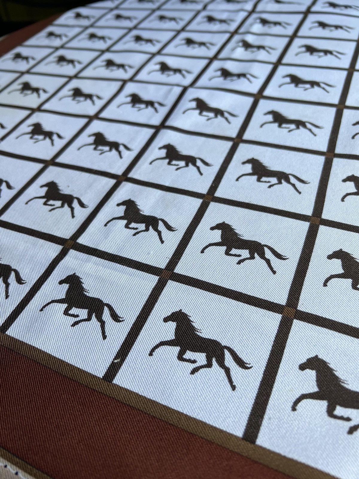 Vintage Vintage Italian Silk Scarf Horse Equestrian Print 76cm Size ONE SIZE - 10 Thumbnail