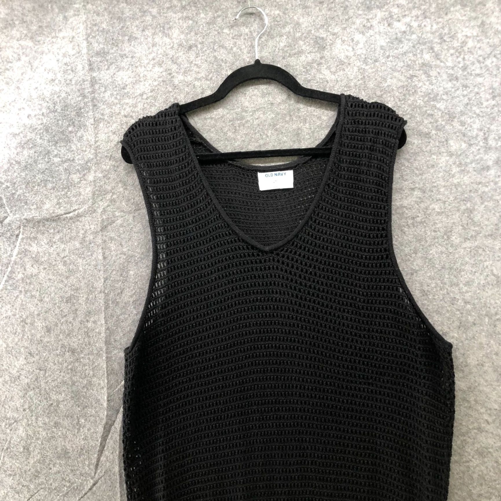 Old Navy Old Navy Open Knit Cover Up Maxi Dress XL Black Sleeveless V-Neck Swim Size XL / US 12-14 / IT 48-50 - 3 Thumbnail