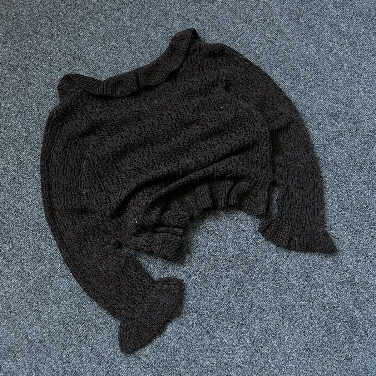 If Six Was Nine VTG Knit Japan Biaggini Cardigan Long-sleeve T-shirts Grunge Size S / US 4 / IT 40 - 2 Thumbnail