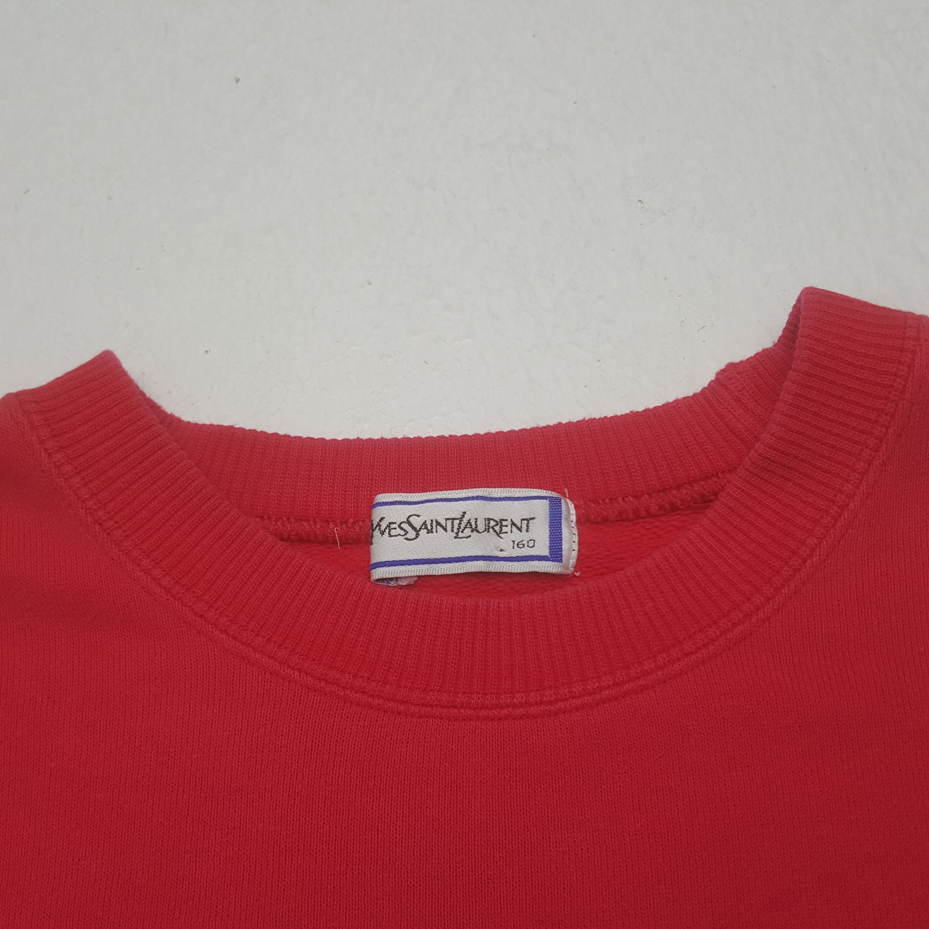Vintage × Yves Saint Laurent Vintage Yves Saint Laurent Embroidery Logo Sweatshirt Size US L / EU 52-54 / 3 - 3 Thumbnail