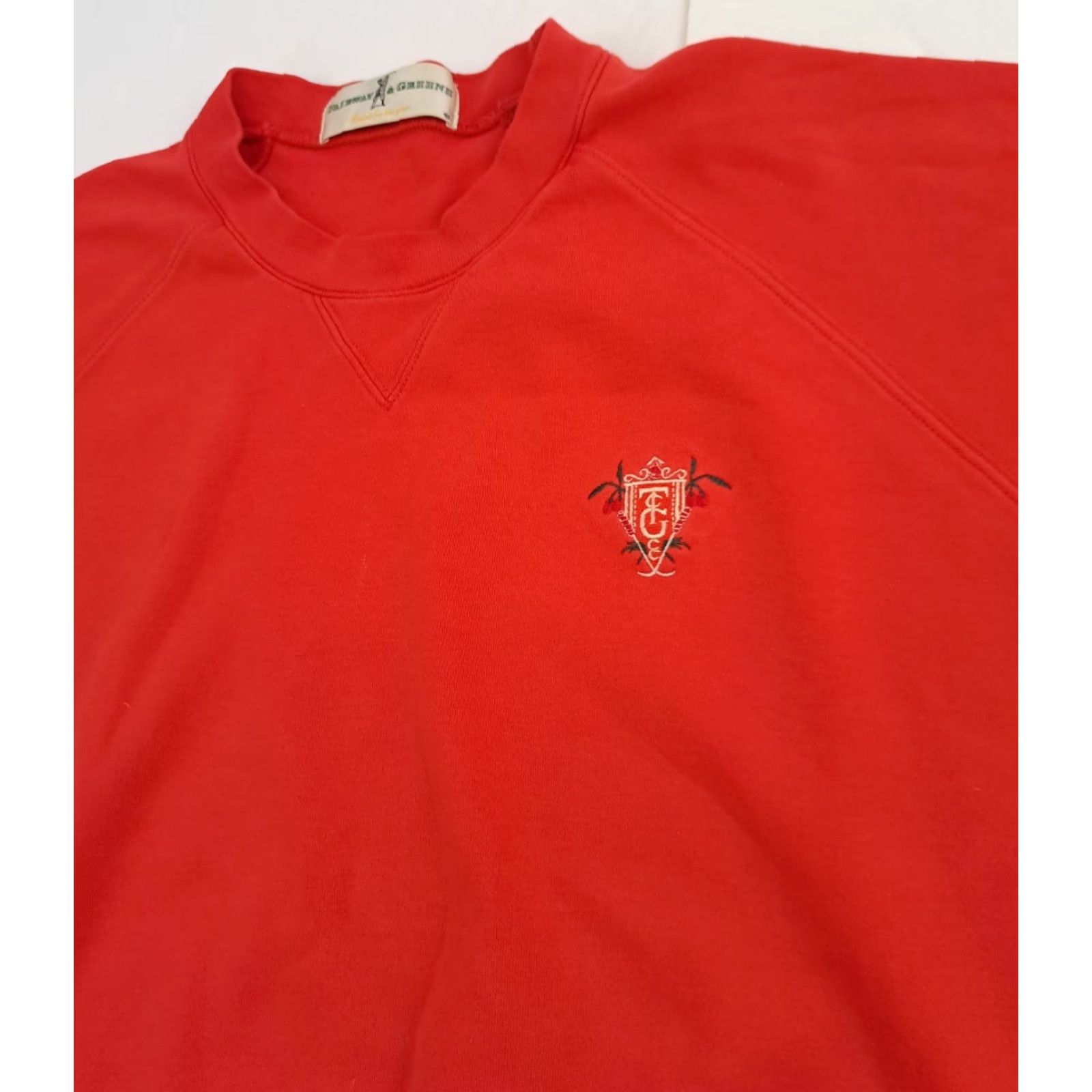 Vintage VINTAGE Fairway Greene Golf Sweater Crew Neck L Red Embroidered Cotton Pima Canvas Pullover Men 27in 25in pit to pit Size US L / EU 52-54 / 3 - 5 Thumbnail