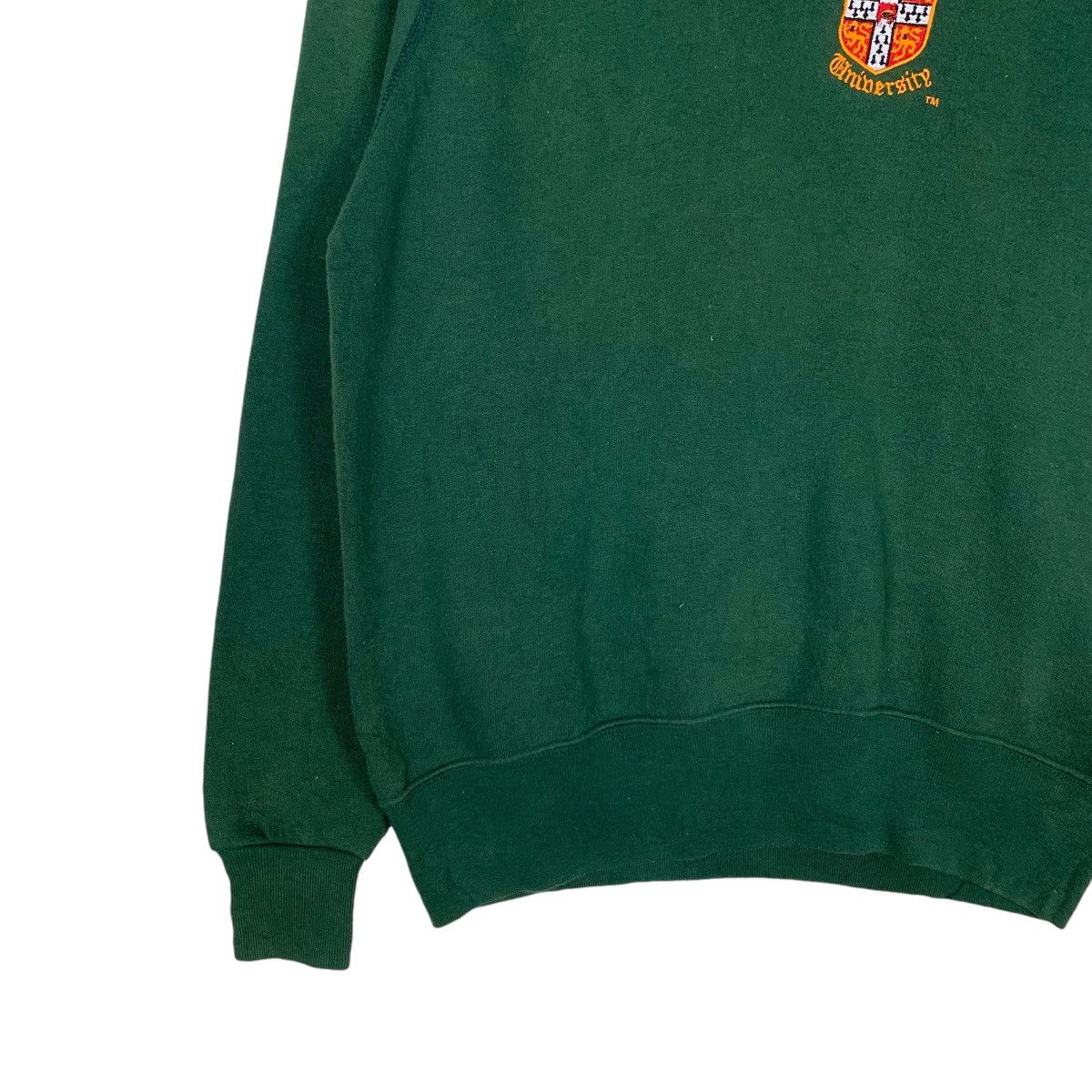 Vintage CAMBRIDGE UNIVERSITY EMBROIDERERS Green Sweatshirt #1413-C64 Size US L / EU 52-54 / 3 - 3 Thumbnail