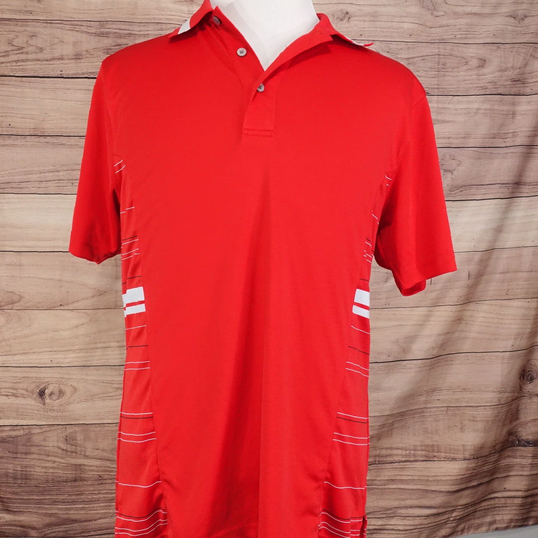 PGA Tour POLO PGA TOUR PRO SERIES ATHLETIC FIT RED GOLF MENS SIZE L LARGE Size US L / EU 52-54 / 3 - 3 Thumbnail