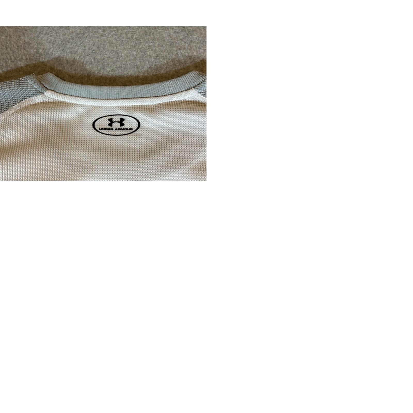 Under Armour Under Armour Mens 3XL Long Sleeve Thermal Base Layer Crewneck Waffle Knit Colorblock Raglan Sleeve White Size US XXL / EU 58 / 5 - 9 Thumbnail