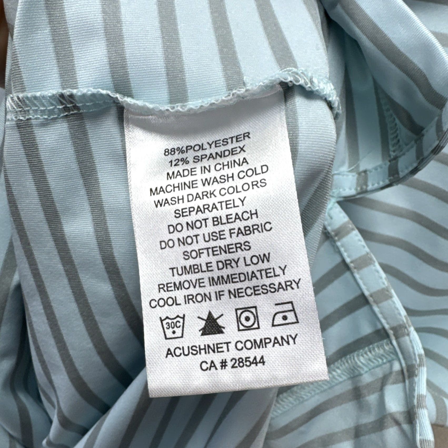 Footjoy FootJoy Polo Men's Medium Polo Athletic Fit Blue Gray Striped Shirt Golf Size US M / EU 48-50 / 2 - 7 Thumbnail