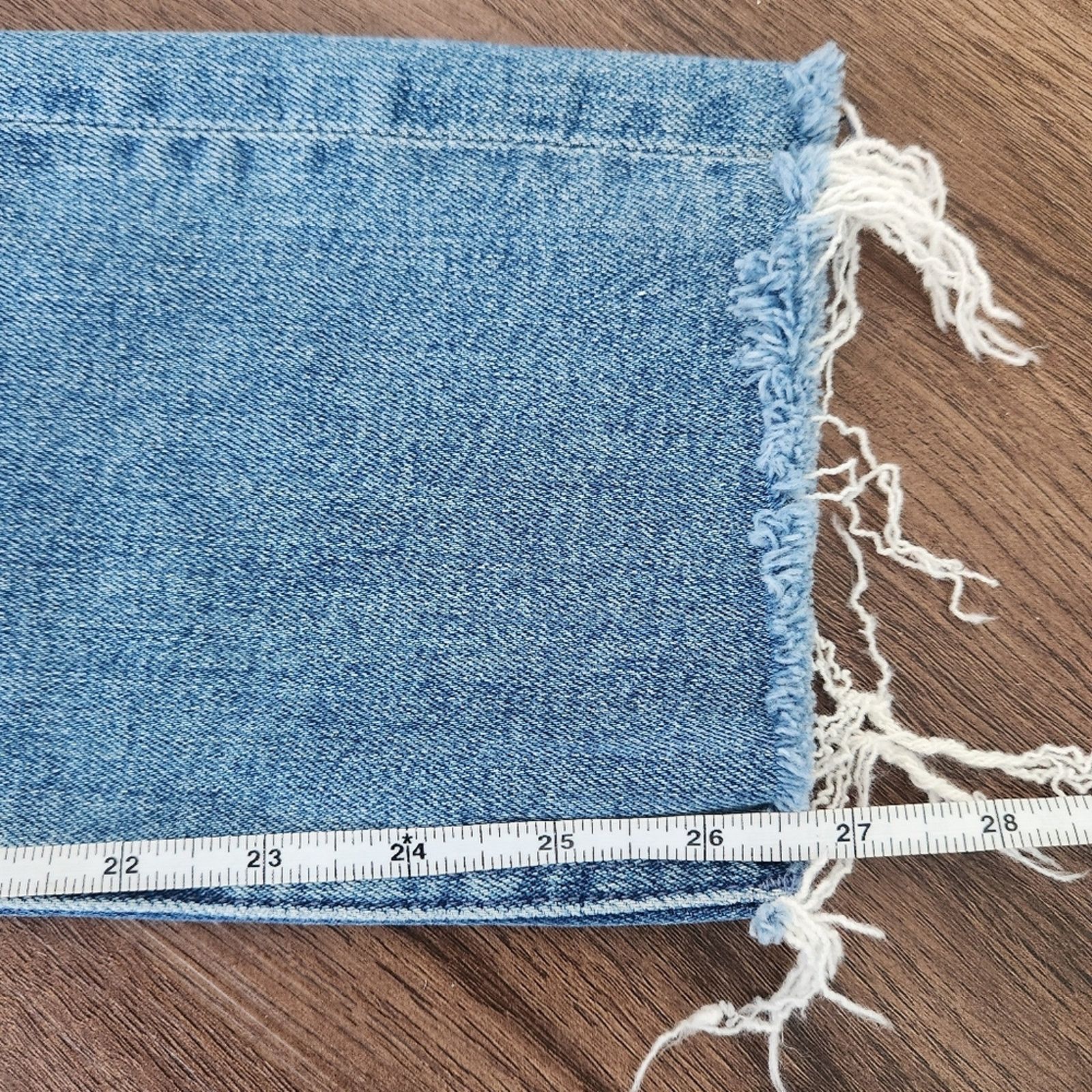 MOTHER MOTHER The Mid Rise Dazzler Ankle Fray Jeans Blue 29 Size 29" - 8 Thumbnail