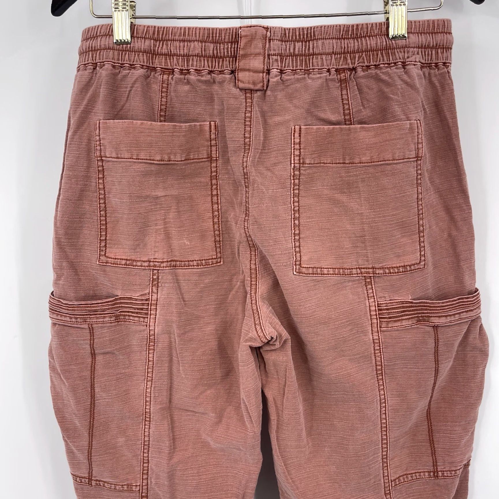 Anthropologie Anthropologie Pants Womens 27 Pink Coral Pigment Dye Twill Cotton Blend Elastic Waist Casual Casual Woman 27 Pants Bohemian Western 90s (no N/A) Size 27" / US 4 / IT 40 - 5 Thumbnail