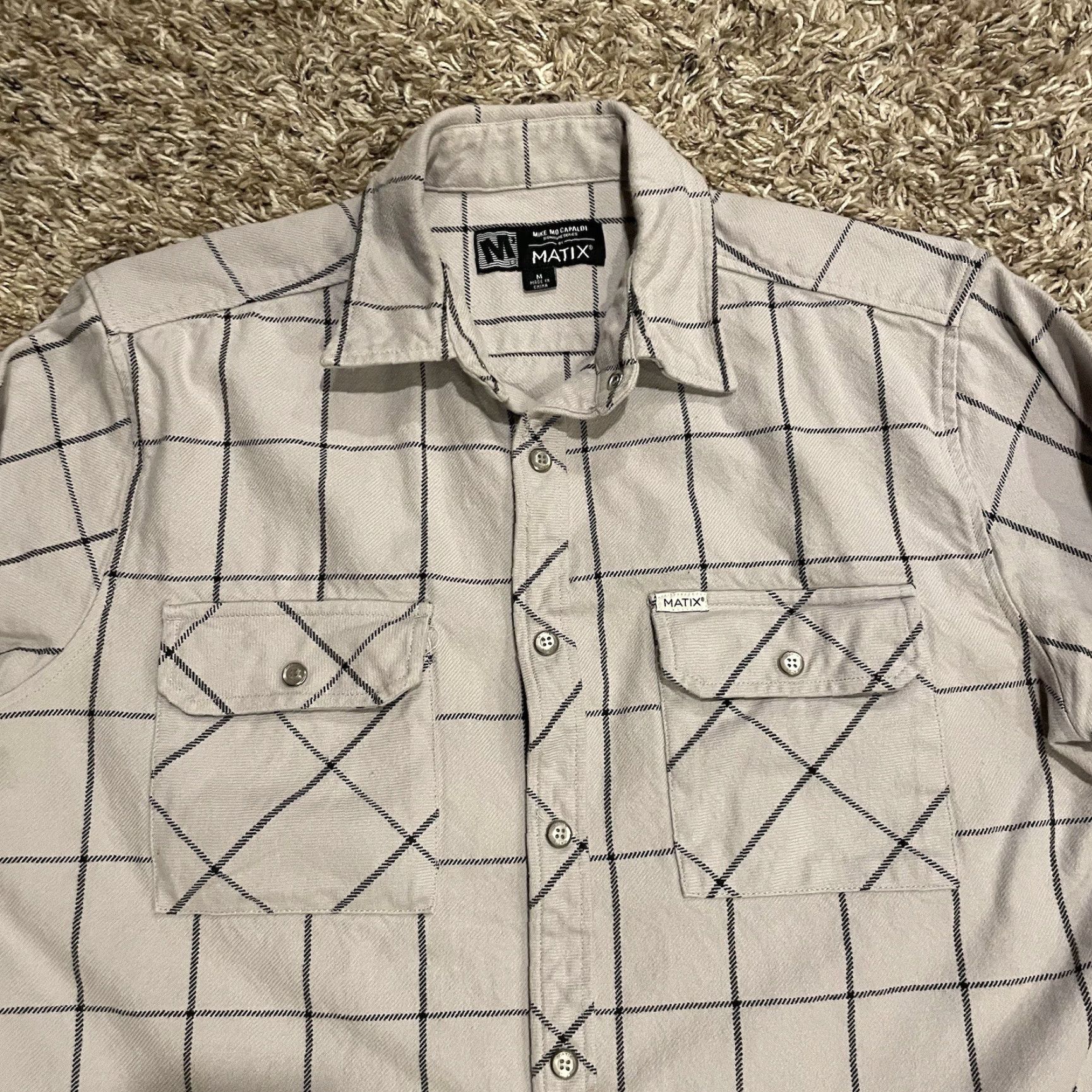 Vintage Mike Mo Capaldi Signature Series Flannel Button Snap Shirt Men M Grey Check Pattern 90s Nature Outdoor Skate Size US M / EU 48-50 / 2 - 3 Thumbnail