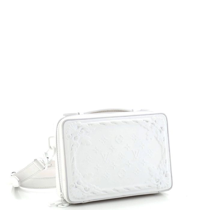 Louis Vuitton Handle Soft Trunk Limited Edition Ornaments Monogram Leather  White 229114213