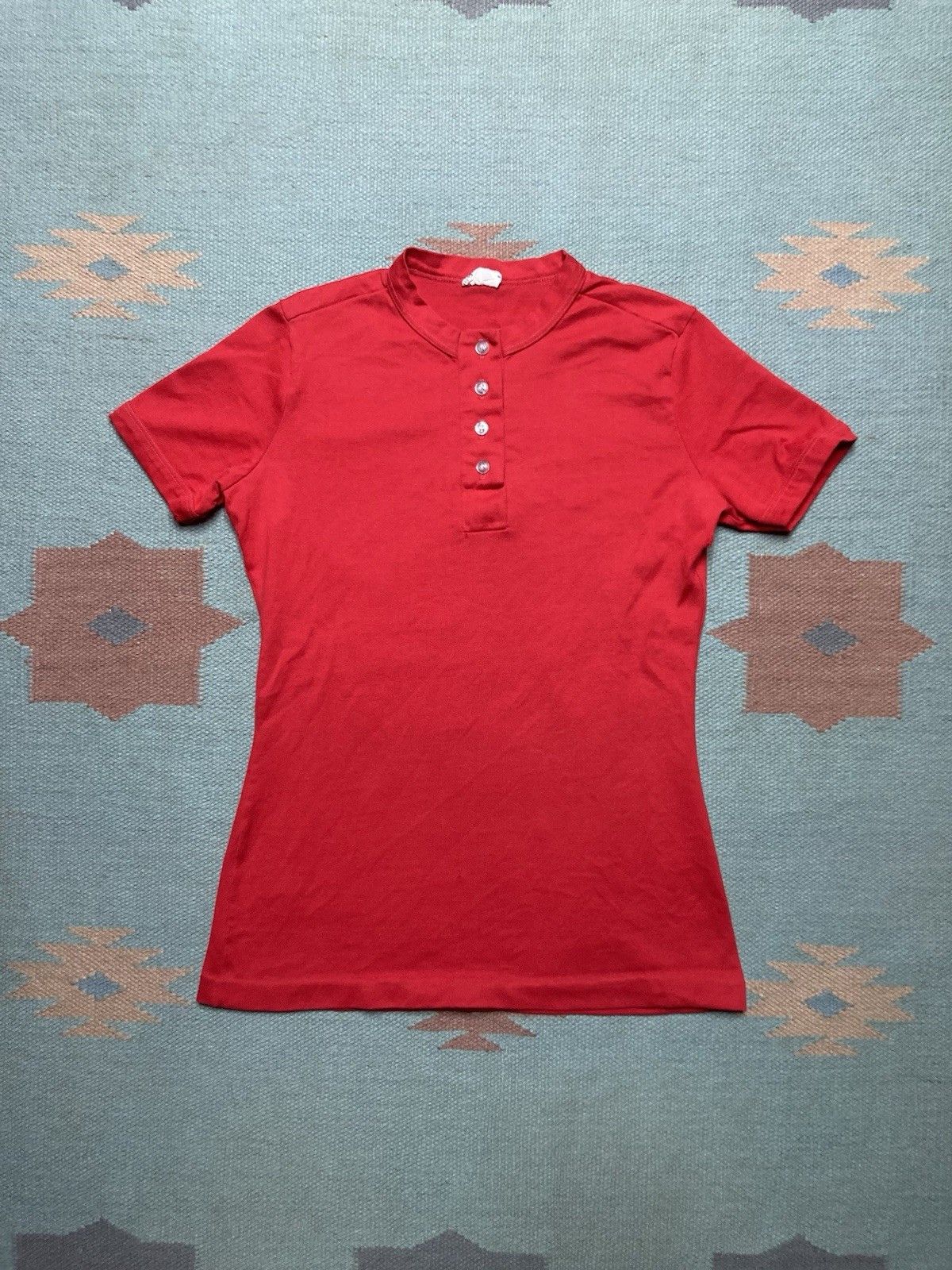 Vintage 50s henley t shirt blank crimson ringer soft women’s Sm/Med Size S / US 4 / IT 40 - 1 Thumbnail