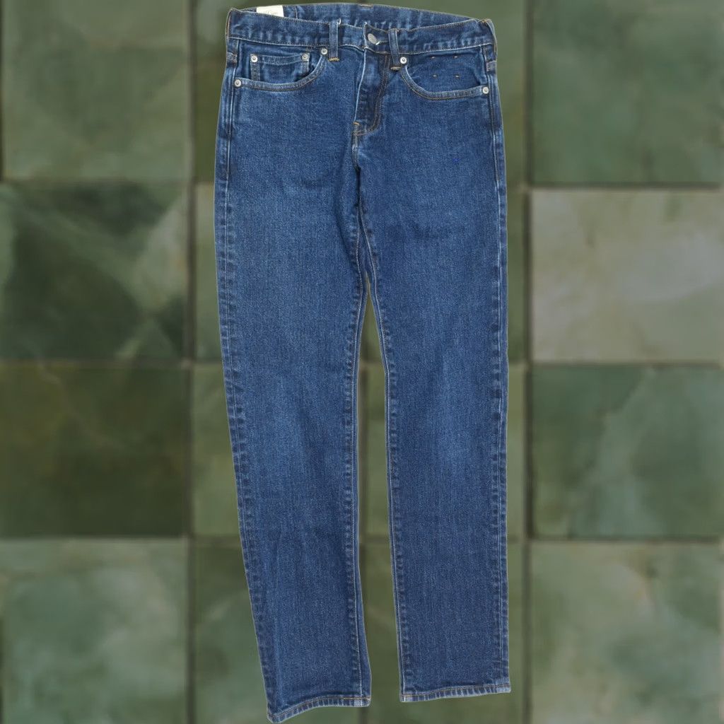 J.Crew J.CREW 484 Slim-Fit Jeans Mens 29x31.5 Blue Indigo Denim Cotton Slim Tapered Leg 5-Pocket zipper button Regular 29 Mens Jeans Size US 29 - 1 Thumbnail