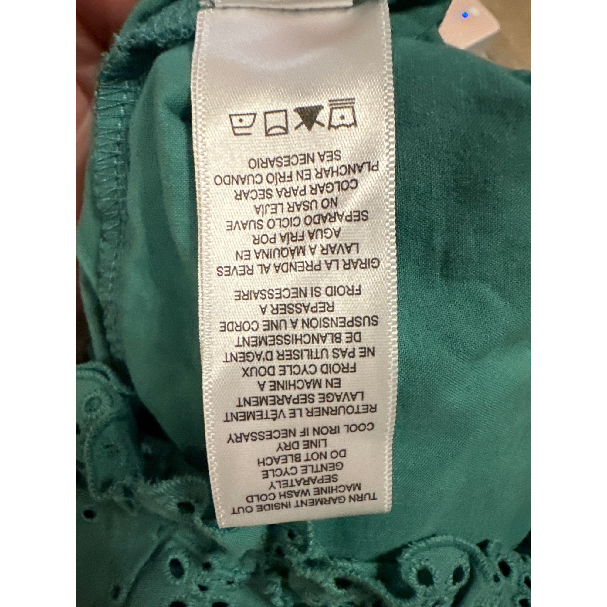 Splendid Splendid X Cellajaneblog Green Eyelet Smocked Waistband Mini Size XS / US 0-2 / IT 36-38 - 7 Thumbnail