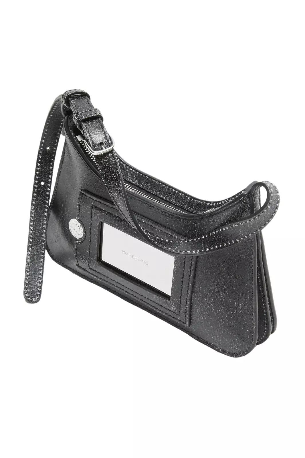 Acne Studios ACNE STUDIOS Platt Micro Black Leather Shoulder Bag New Size ONE SIZE - 2 Thumbnail