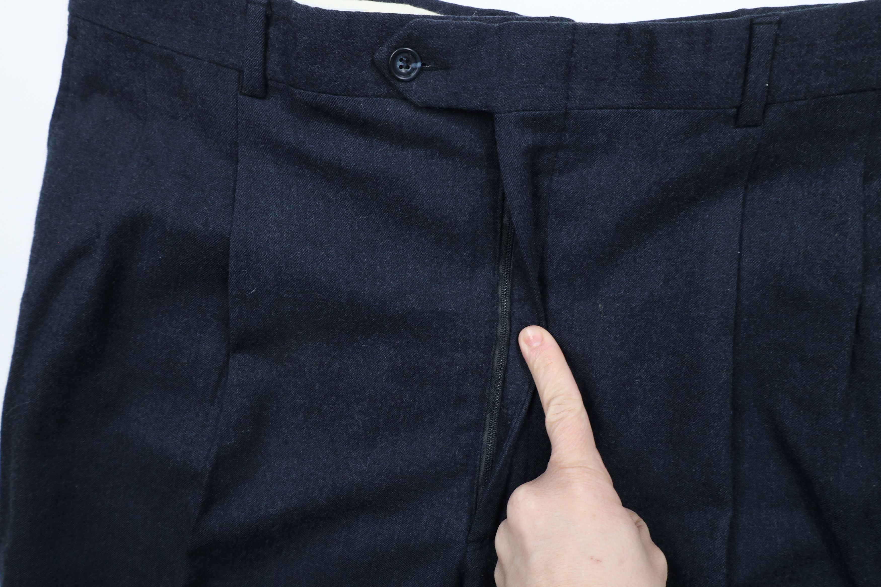 Vintage 70s Saks Fifth Avenue Wide Leg Chino Pants Blue USA
