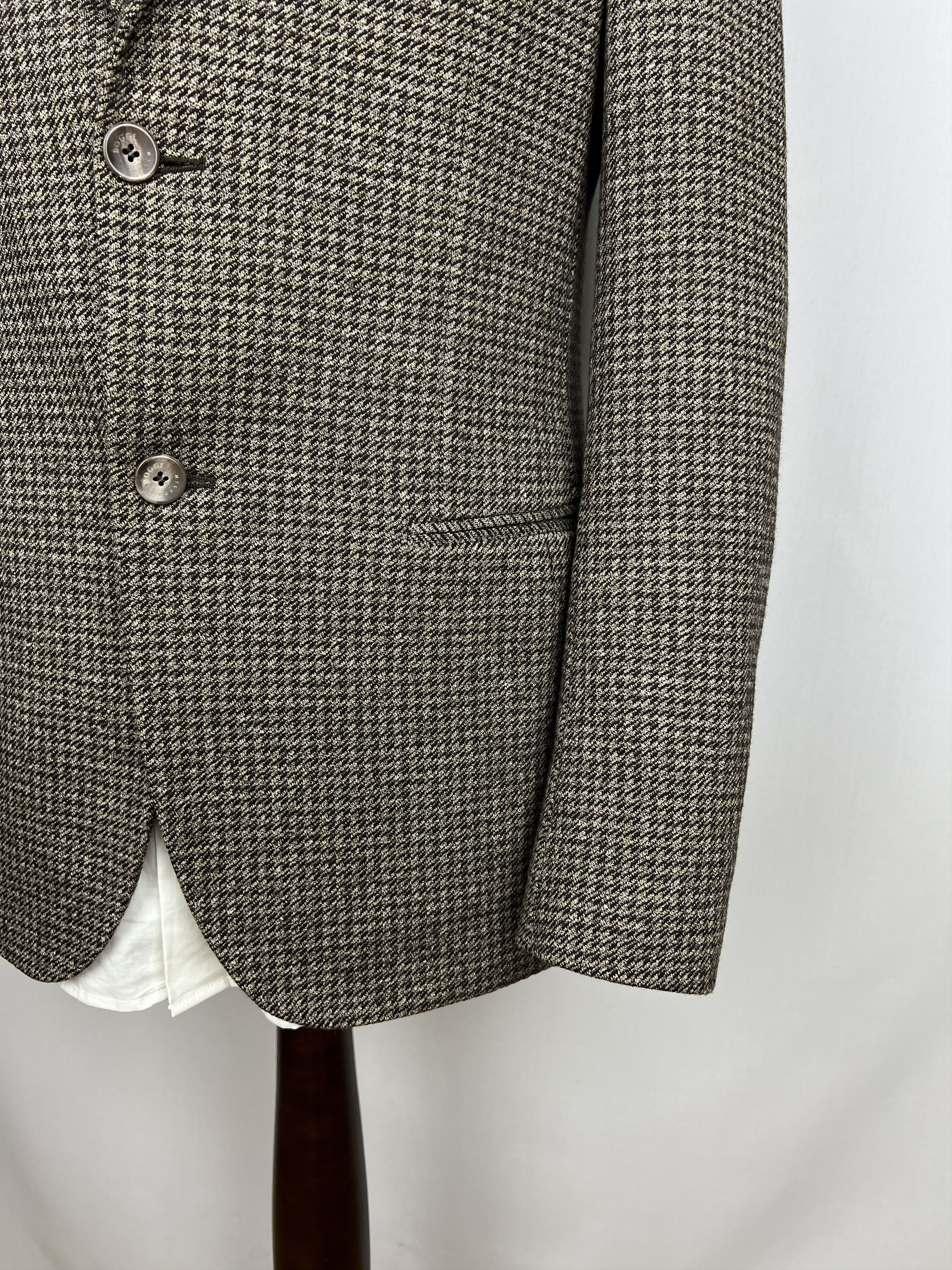 Boggi Milano Houndstooth Soft Jersey Wool\Cotton Sport Coat Size 38R - 7 Thumbnail