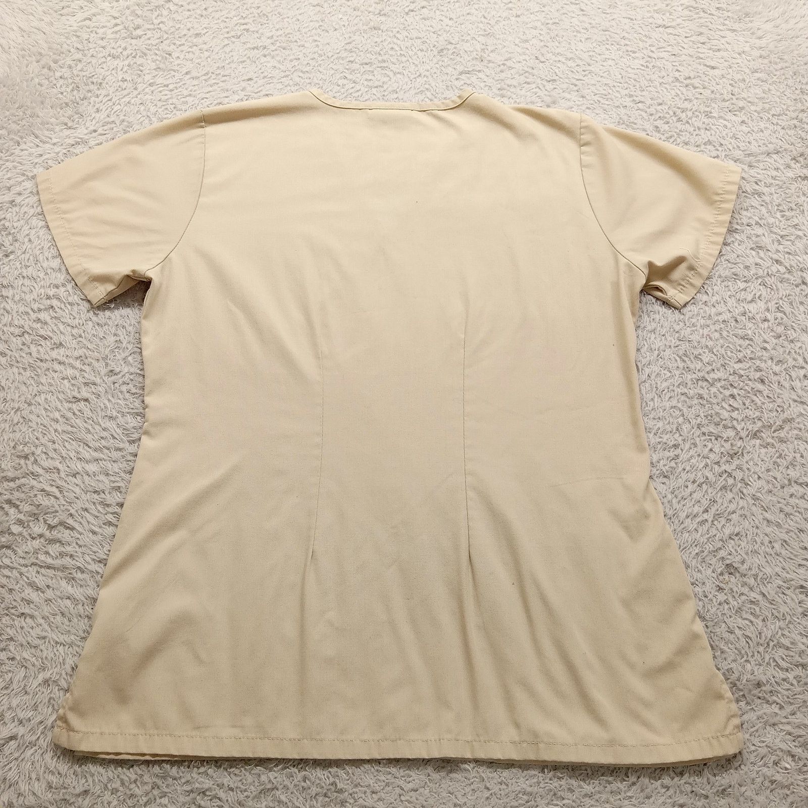 & Other Stories Scrub Zone Landau Scrub Top S Women's Short Sleeve Beige Size S / US 4 / IT 40 - 2 Thumbnail