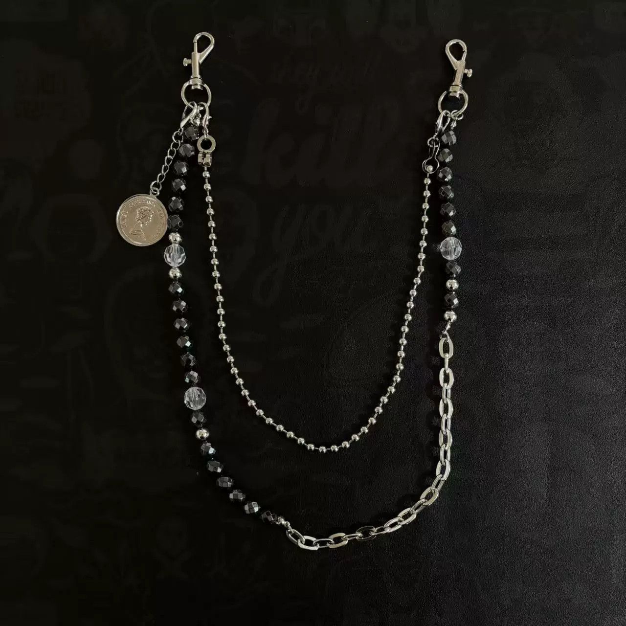 Vintage Retro hip-hop punk style jeans waist chain Size ONE SIZE - 1 Thumbnail