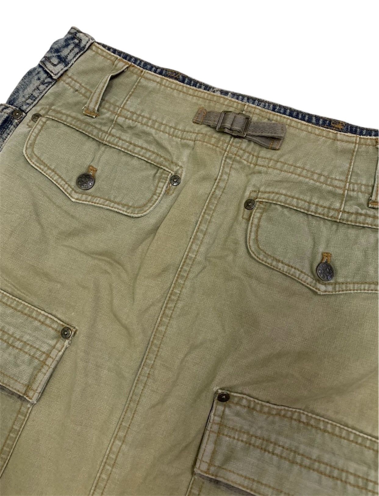 Hysteric Glamour Vintage Algonquins Cargo Skirt Denim Size 28" / US 6 / IT 42 - 2 Thumbnail