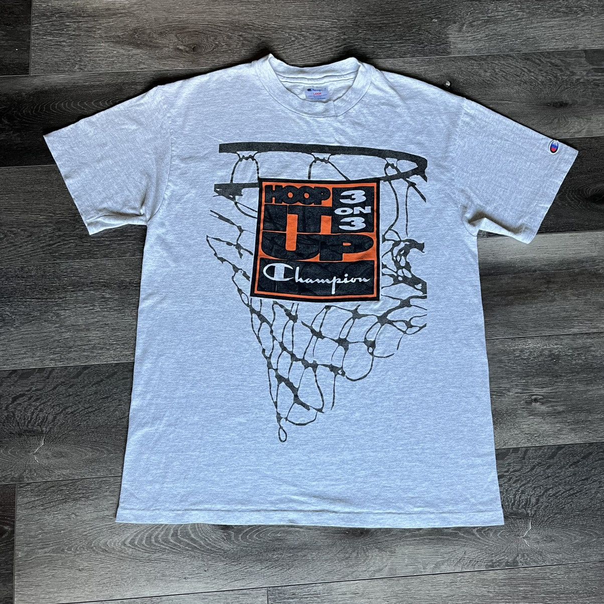 Champion Vintage 1990s Champion Hoop it up 3 on 3 Basketball Logo Tee Size US L / EU 52-54 / 3 - 1 Thumbnail
