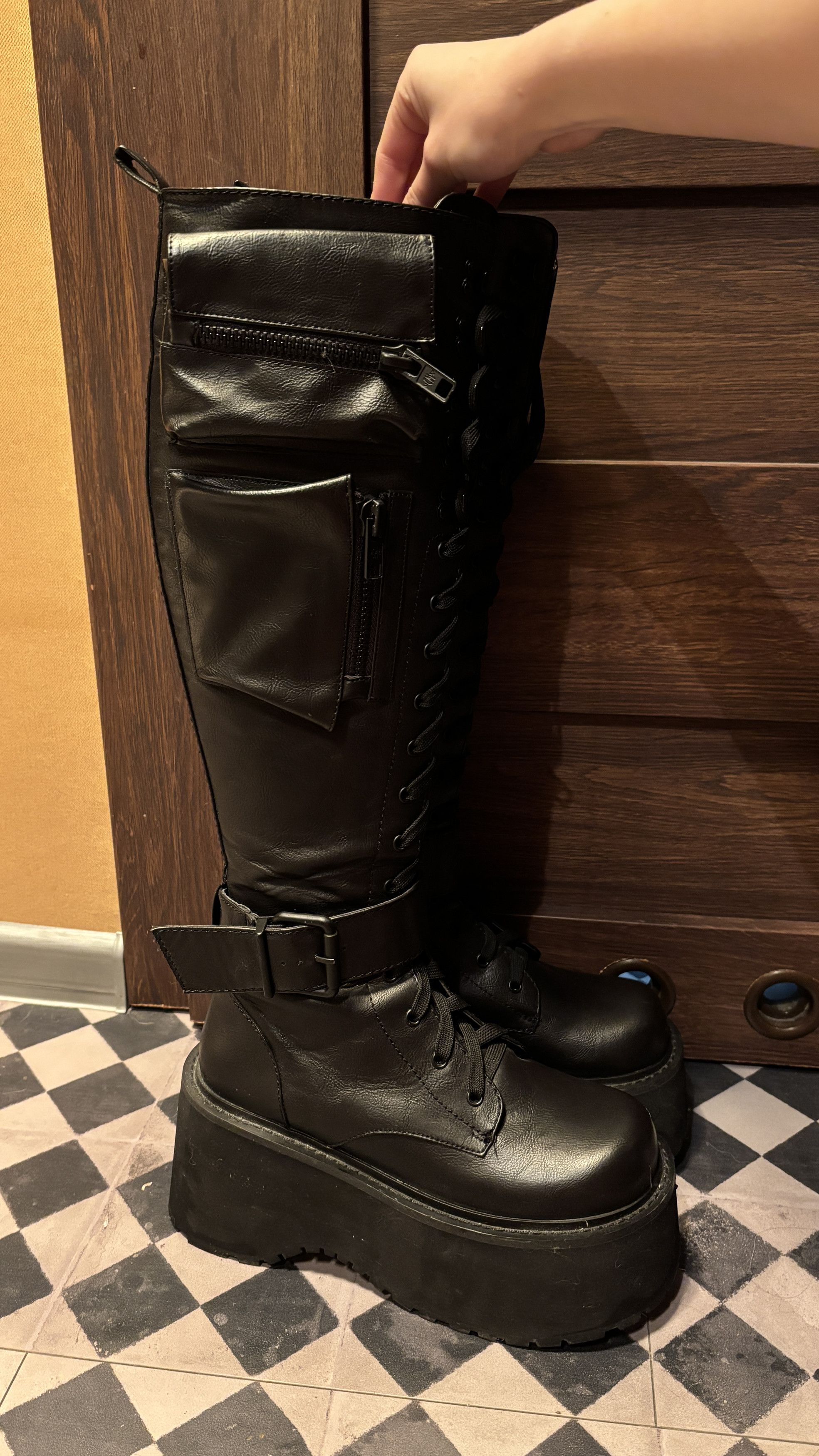 Dolls Kill Obsidian combat boots 2.0 Size US 8 / IT 38 - 3 Thumbnail