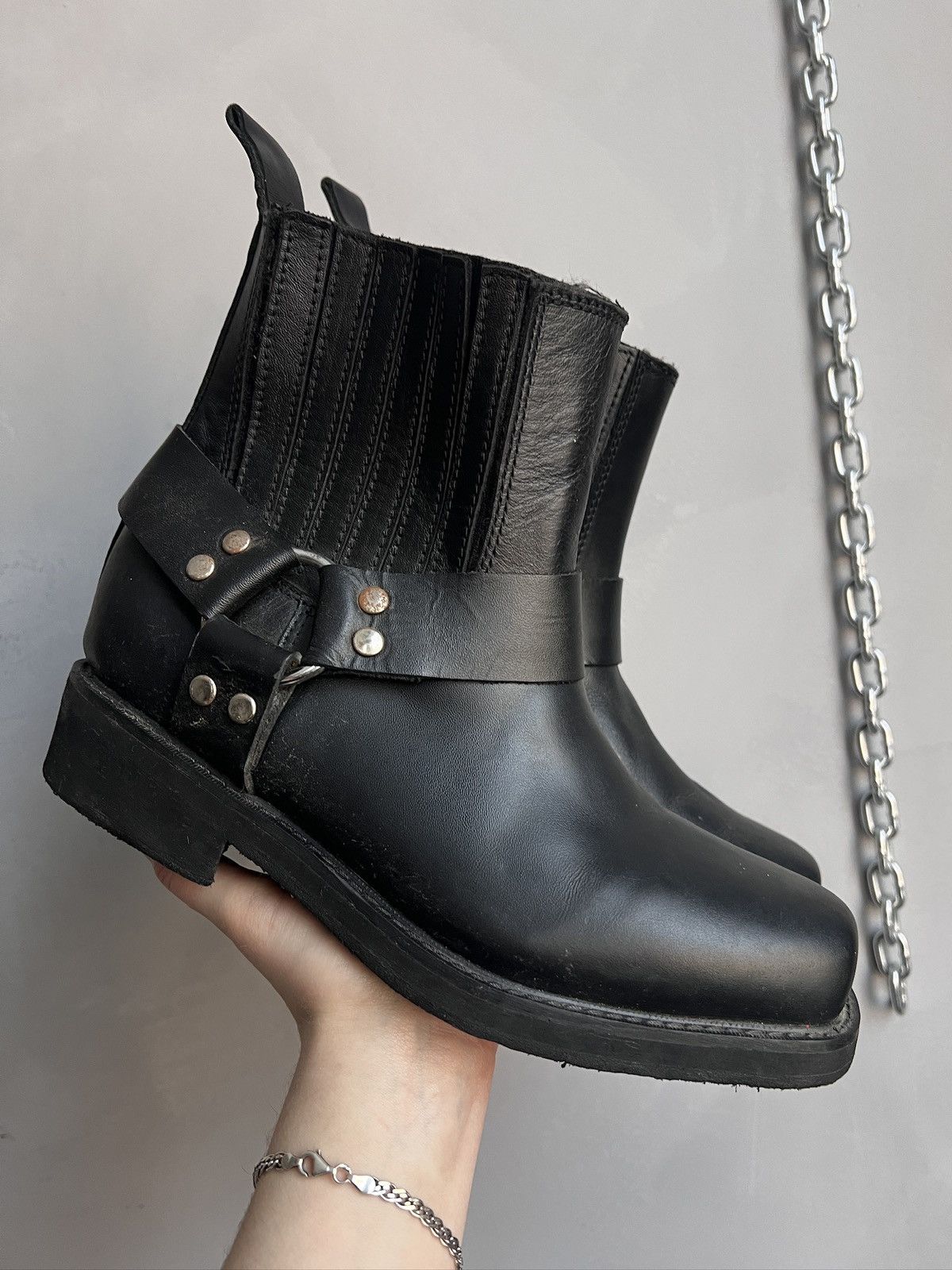 Wrangler Guidi style western Leather Ankle Boots Japanese Style Size US 7 / EU 40 - 2 Thumbnail