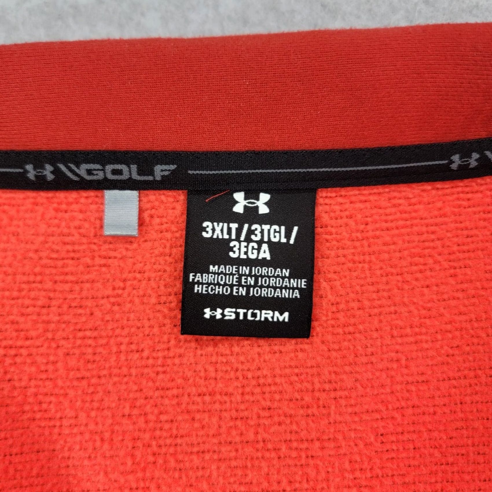 Under Armour Under Armour Golf Pullover Mens 3XLT Red 1/4 Zip Storm Fleece Top Big & Tall Size US XXL / EU 58 / 5 - 3 Thumbnail