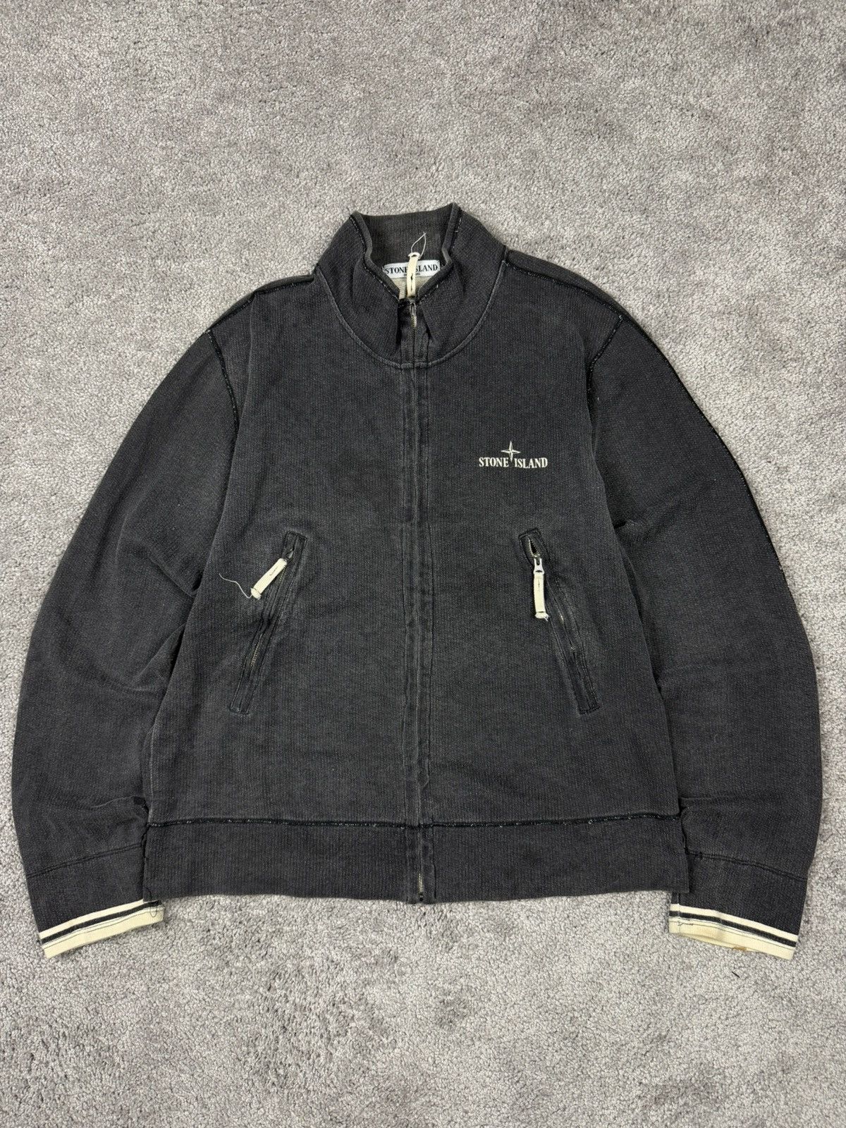 Stone Island Vintage 90s Stone Island zip sweatshirt jumper Size US L / EU 52-54 / 3 - 1 Thumbnail