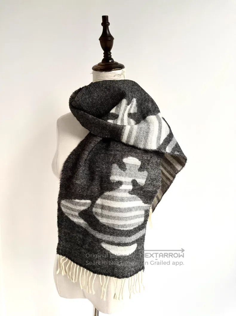 Vivienne Westwood Vivienne Westwood Vintage gray striped double-sided large Size ONE SIZE - 2 Thumbnail