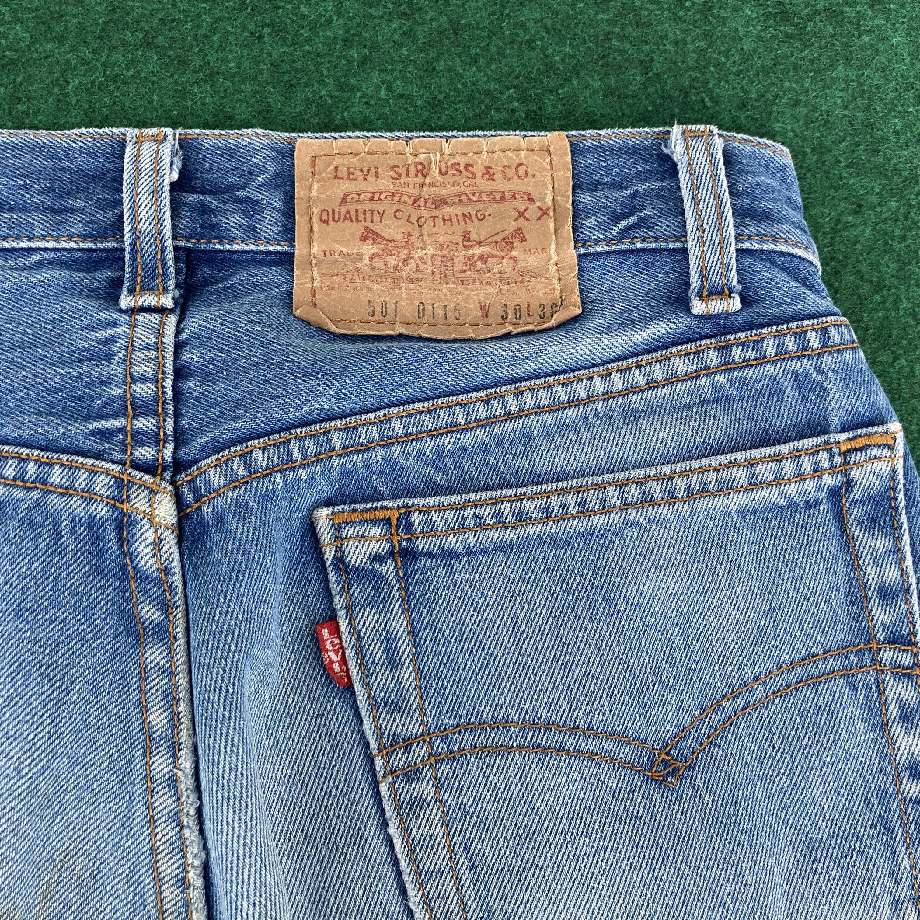 Levi's × Vintage Vtg Levis 501 Short Jorts Distressed Ripped Grunge Jeans Size US 28 / EU 44 - 8 Thumbnail