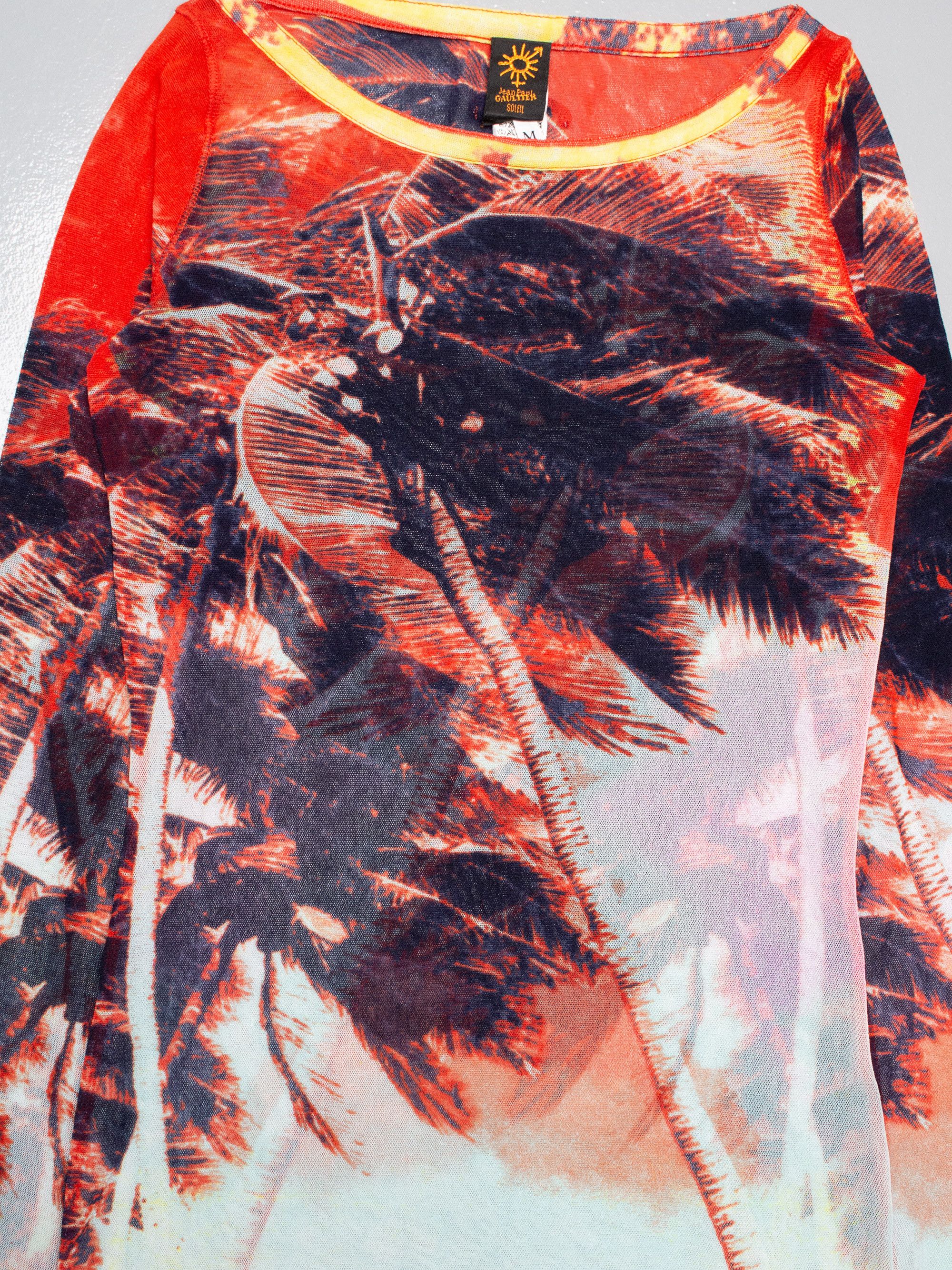 Jean Paul Gaultier vintage Jean Paul Gaultier Soleil palm trees mesh top Size M / US 6-8 / IT 42-44 - 8 Thumbnail