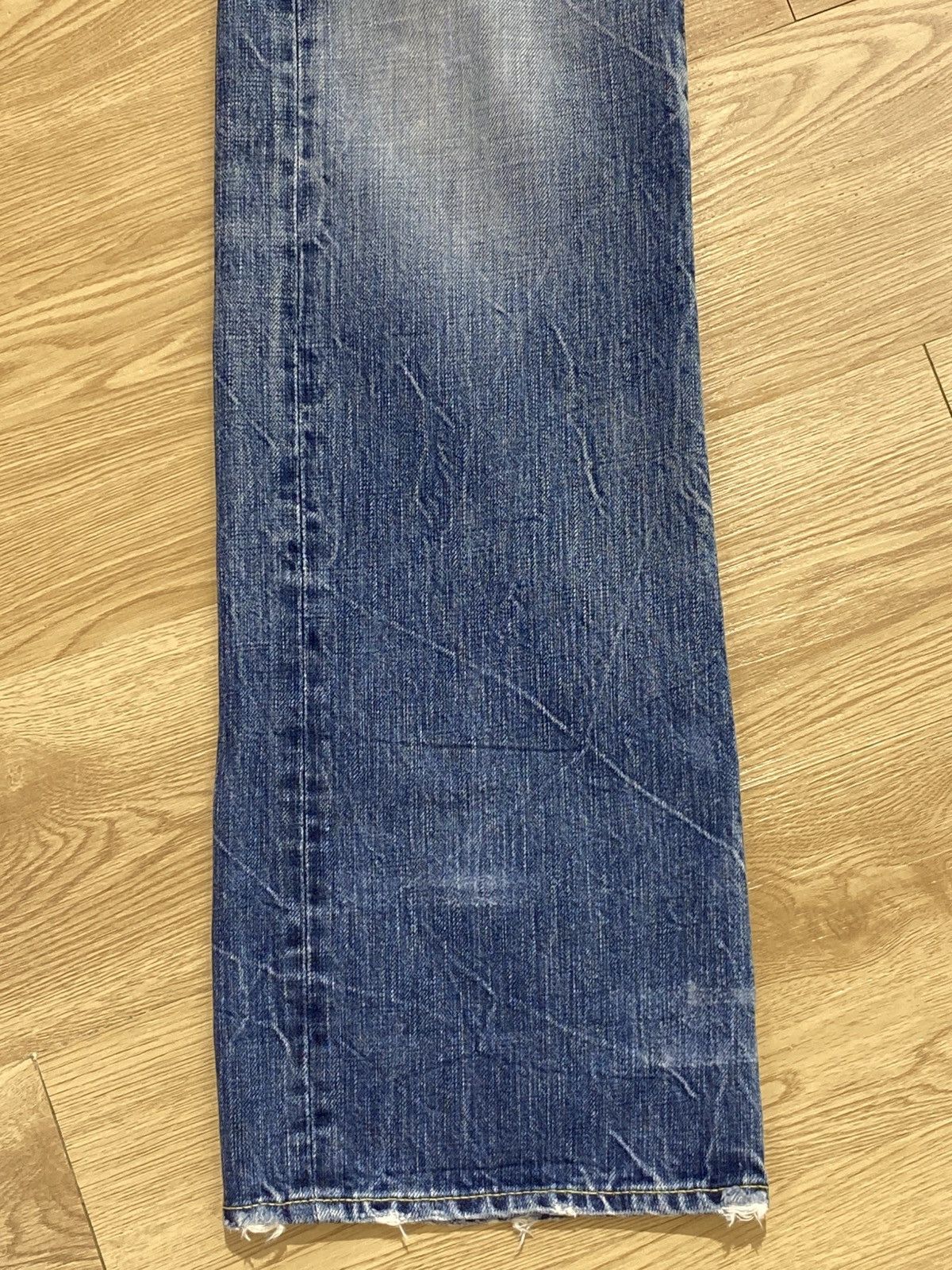 Japanese Brand Japanese Brand Distressed Acid Blue Wash Style Size US 34 / EU 50 - 7 Thumbnail
