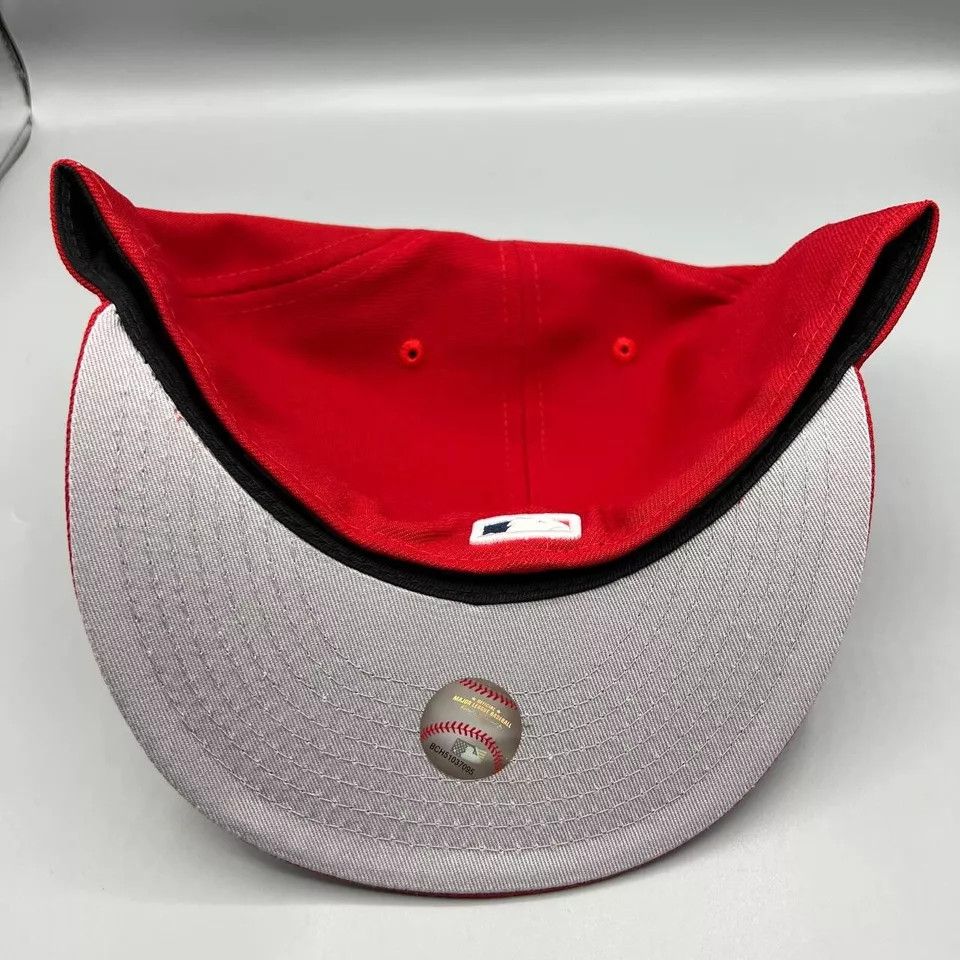 New Era Cleveland Indians Guardians Hat Men 8 Red Fitted New Size ONE SIZE - 5 Thumbnail