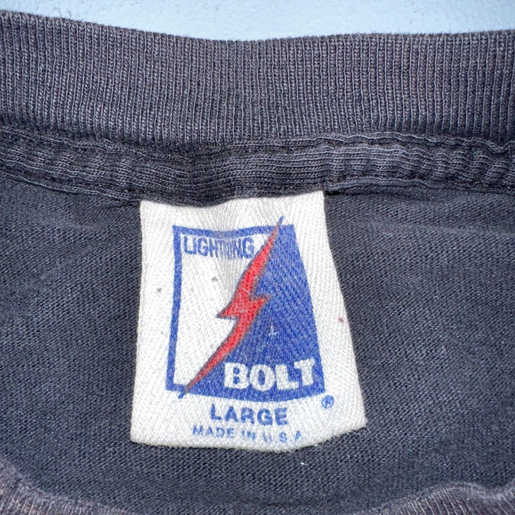 Vintage VINTAGE Denneys Til Dawn 90s VTG T Shirt Funny Owl Life Too Short Sleep Joke Text Faded Lightning Bolt Black Men L Crew Neck Short Sleeve Size US L / EU 52-54 / 3 - 3 Thumbnail