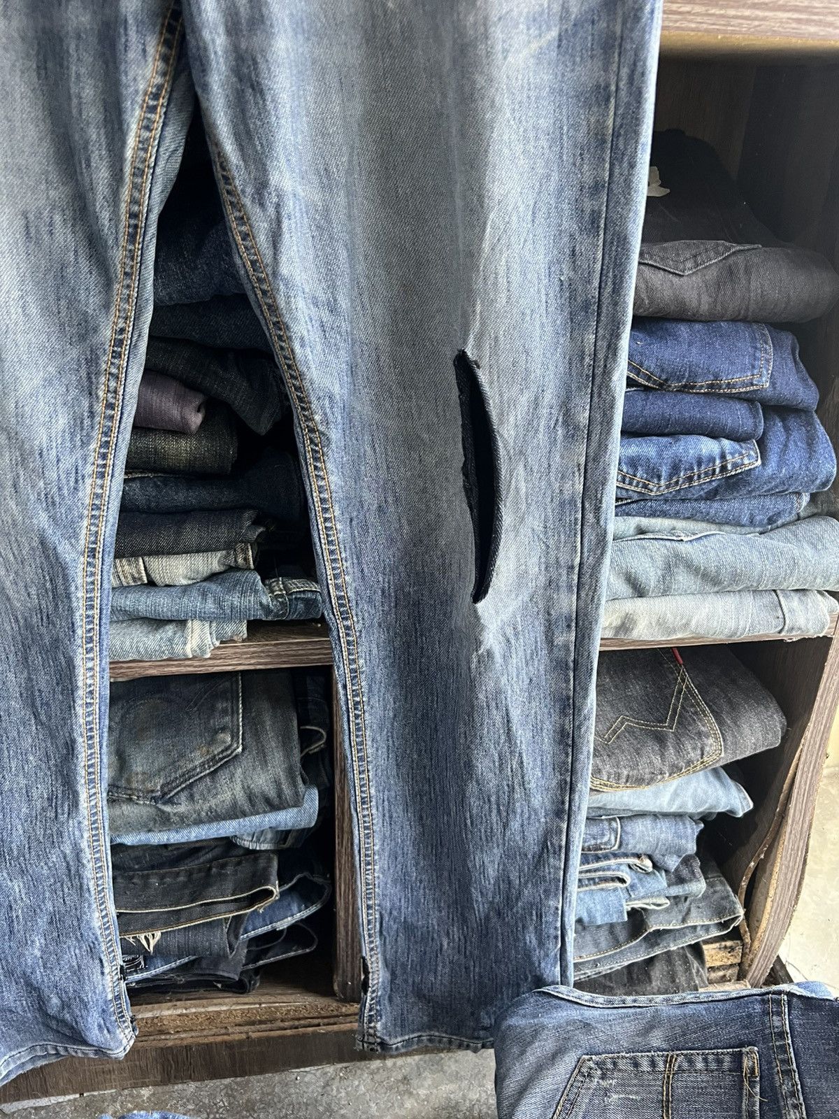 Edwin 🔥Edwin Jersey Distressed Denim Size US 31 - 11 Thumbnail