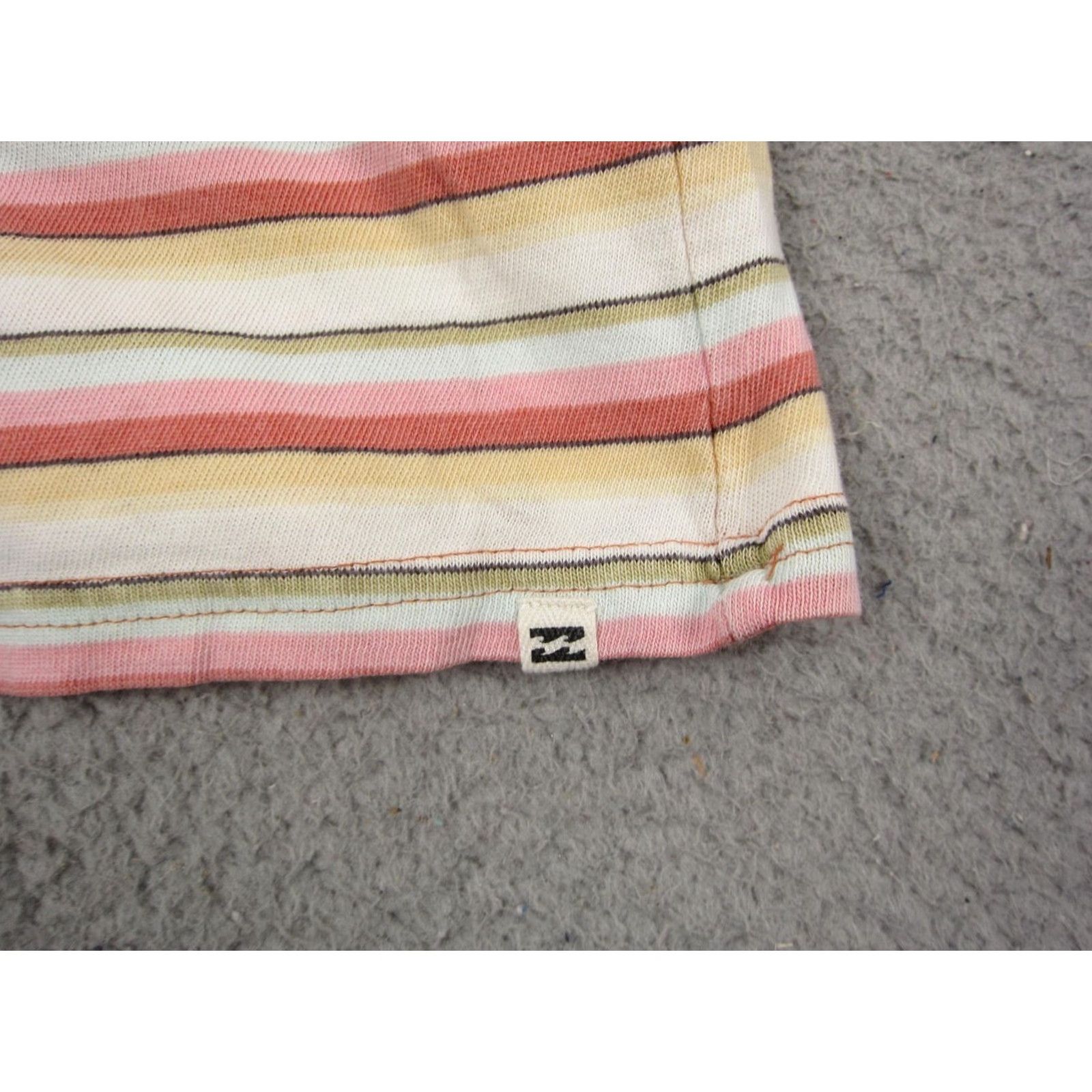 Billabong Billabong Shirt Womens Small Red Yellow Striped Basic Cropped T-Shirt Casual Summer Spring Mens? Womens Size S / US 4 / IT 40 - 4 Thumbnail