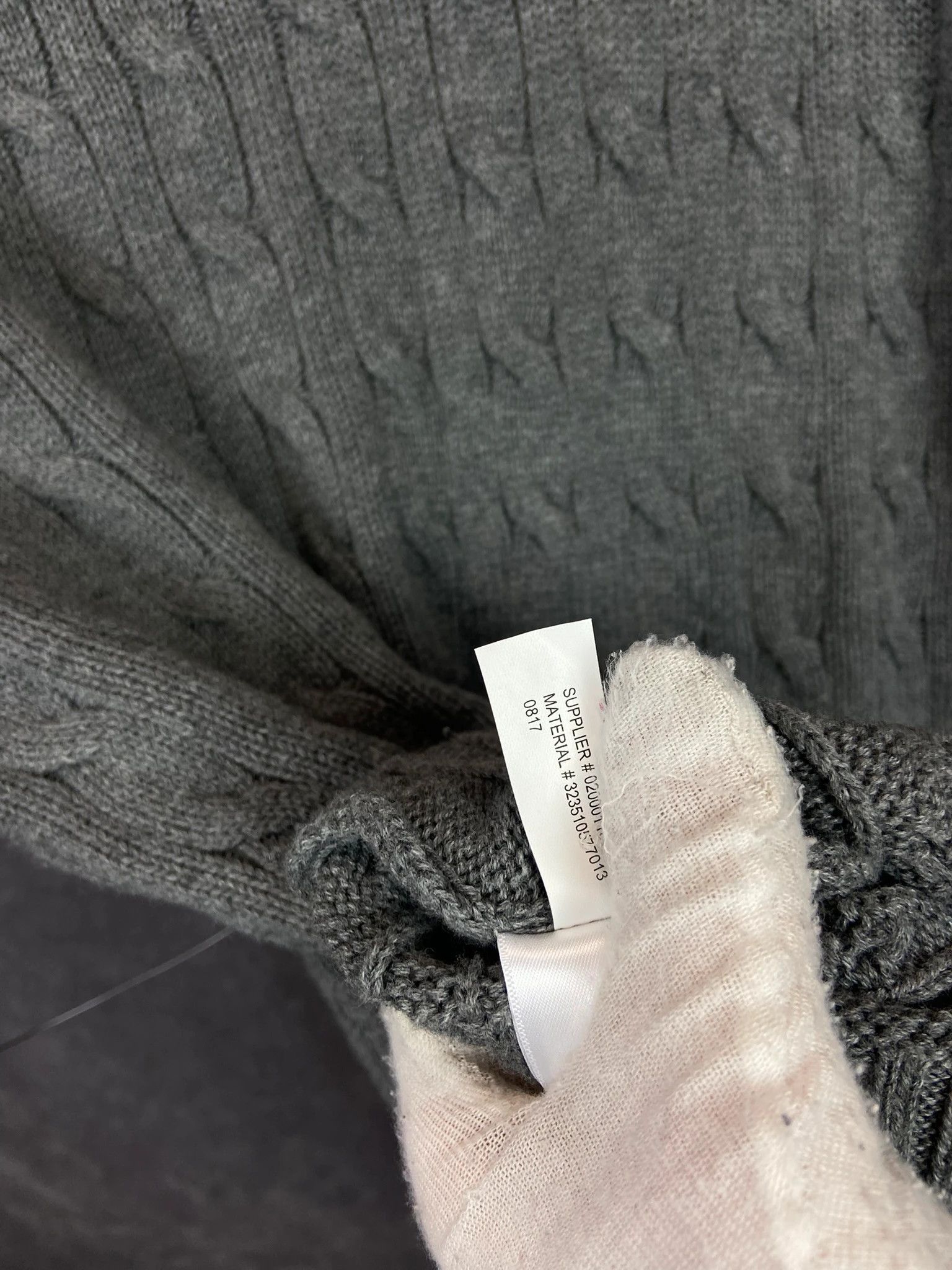 Ralph Lauren Ralph Lauren Grey Cable Knit Sweater XL Junior Size US M / EU 48-50 / 2 - 6 Thumbnail