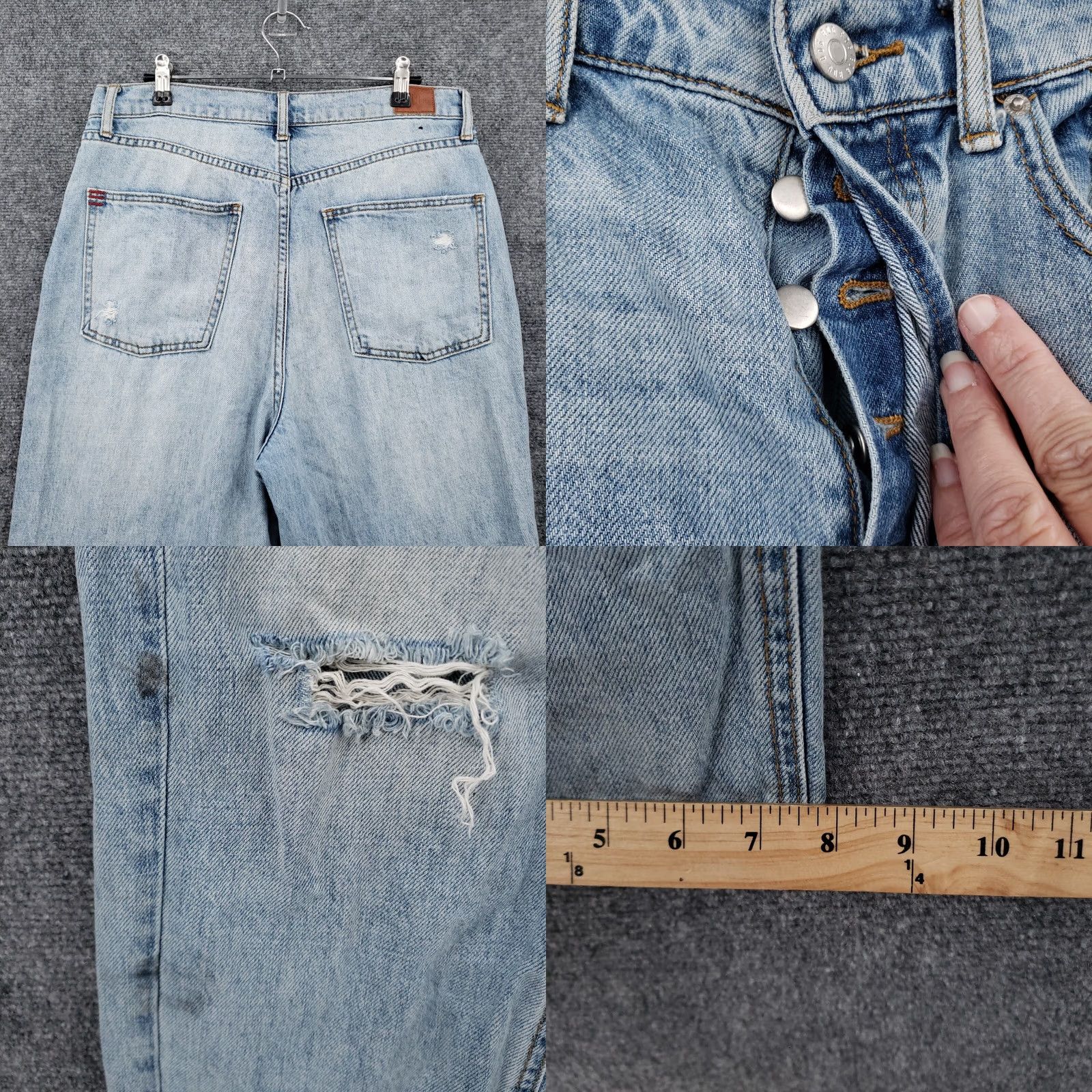 Bdg BDG Jeans Womens 30 Mid-Rise Straight Relaxed Fit Distressed Light Wash Blue Jeans Size 30" / US 8 / IT 44 - 8 Thumbnail